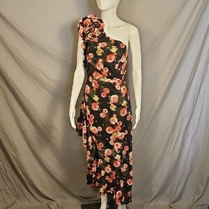 Grace Karin Floral One-Shoulder Dress